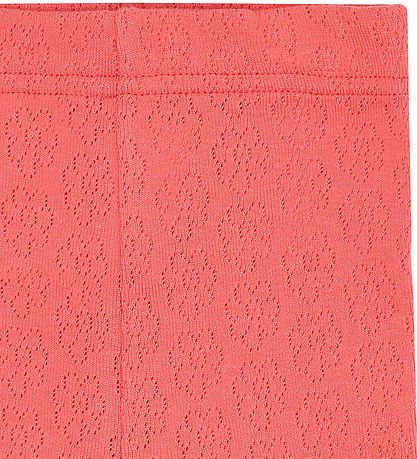 Leggings Hust and Claire - Lisa Pointelle Flower - Wild Coral