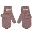 Hust and Claire Mittens - Wool - Knitted - Florine - Plum Wine w