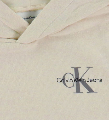 Calvin Klein Hoodie - Small Monogram - Whitecap Grey