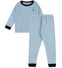 Petit Bateau Pyjamas - 2-delad - Adriatiska havet/Marshmallow
