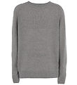 Emporio Armani Blouse - Viscose/Wool - Grey Melange w. Navy
