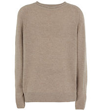 Emporio Armani Tröja - Viskos/Ull - Beigemelerad m. Blå