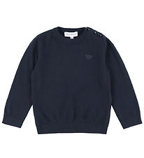 Emporio Armani Tröja - Bomull/Ull - Marinblå