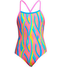 Funkita Swimsuit - Strapped In One - UV50+ - Swirly Straws
