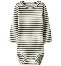Name It Body l/ä - Nej - Rib - NbnBani - Dusty Olive