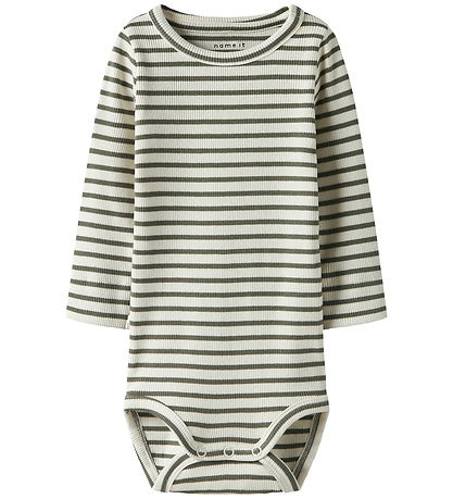 Name It Body l/ä - Nej - Rib - NbnBani - Dusty Olive