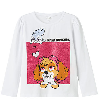 Name It Tröja - Nej - NmfJoana - Paw Patrol - Bright White