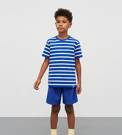 Mads Nørgaard T-shirt - Stripe Thorlino - Surf The Web/White