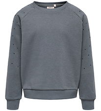 Kids Only Sweatshirt - KogKiara - Svart Pearl/Strass