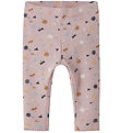 Name It Leggings - NbfKoral - Burnished Lilac w. Pointelle