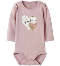 Name It Body l/æ - NbfKinin - Burnished Lilac m. Glitter