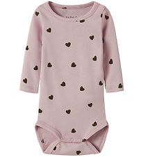 Name It Body l/ä - NbfkHeart - Polerat Lilac m. Hjärtan
