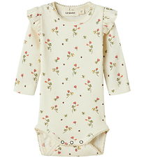 Lil Atelier Body l/æ - Rib - Noos - NbfLavo - Turtledove m. Blom