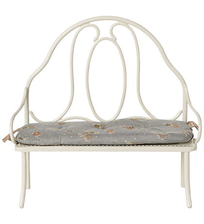 Maileg Miniature Vintage Bench - Rabbit/Hares - Off White