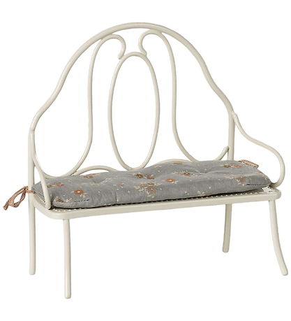 Maileg Miniature Vintage Bench - Rabbit/Hares - Off White