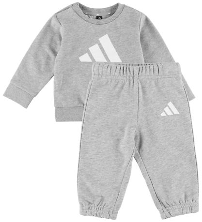 adidas Performance Sweatset - I BL FT Jog - Mgrau/Weiß