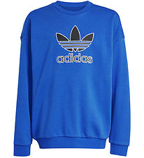 adidas Originals Sweatshirt - Trefoil Crew - Blå/Svart
