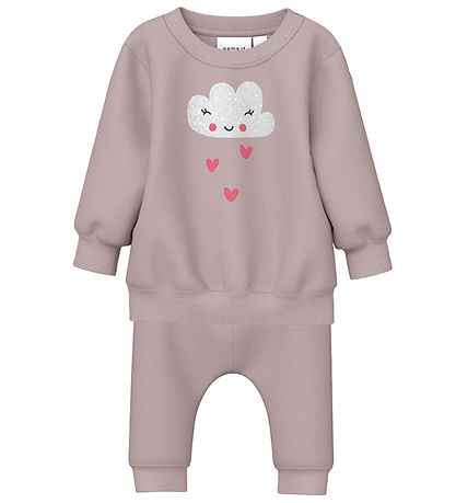 Name It Sweatset - NbfVrillie - Polerad Lilac/Cloud