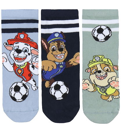 Name It Strumpor - 3-pack - NmmJonathan - Pawpatrol - Dusty Blue