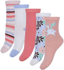 Name It Strumpor - 5-pack - NmfVinni - Bright White/Floral AOP