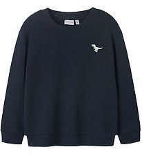 Name It Sweatshirt - NmmVallen - Marinblå Blazer/Green Dino