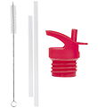 A Little Lovely Company Drinking bottle set - Lid/Straws/Brush