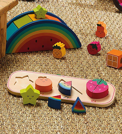 Vilac Jigsaw Puzzle - 10 Bricks - Four Fruits