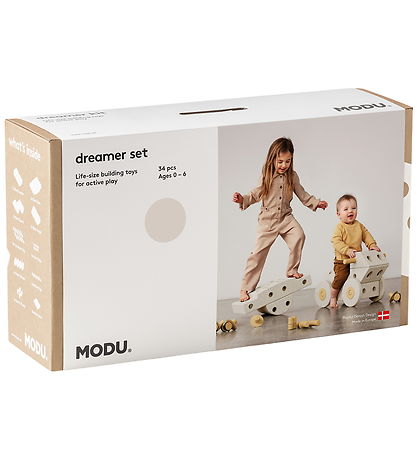 MODU Dreamer Sett - 34 Partar - 70x40x20 cm - Sandur Grey/Honey 