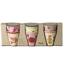 Rice Bekers - Melamine - 6 st. - 160 ml - Coral Ocean