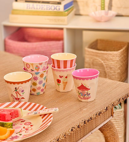 Rice Cups - Melamine - 6 pcs - 160 mL - Pink Fun Fair