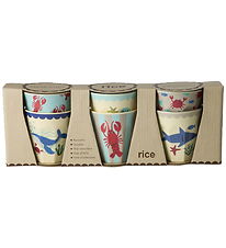 Rice Bekers - Melamine - 6 st. - 160 ml - Blue Ocean