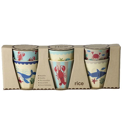 Rice Cups - Melamine - 6 pcs - 160 mL - Blue Ocean