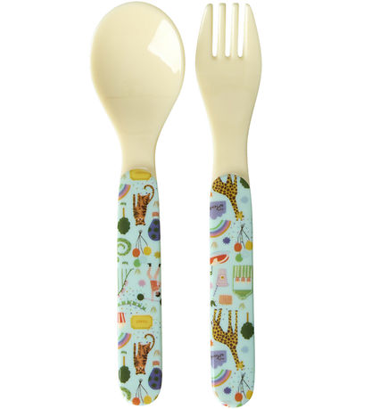 Rice Dinner Set - Melamine - 4 pcs - Mint Fun Fair