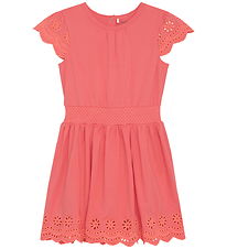 Minymo Klänning - Calypso Coral m. Broderi Anglaise