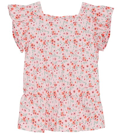 Minymo Top - Rosenquarz m. Blumen