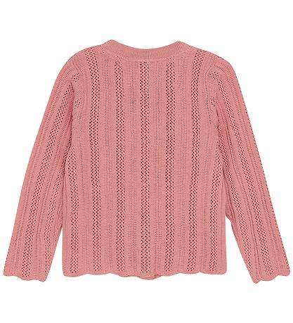 Minymo Cardigan - Knitted - Rosette w. Pointelle
