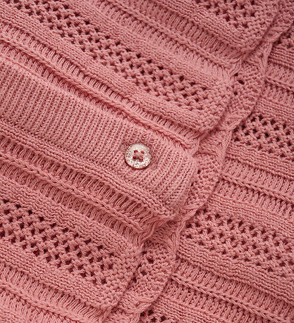 Minymo Cardigan - Knitted - Rosette w. Pointelle