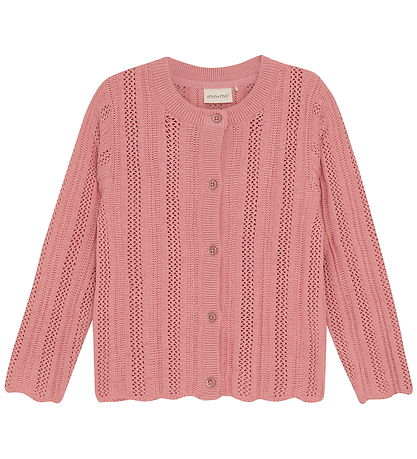 Minymo Cardigan - Knitted - Rosette w. Pointelle