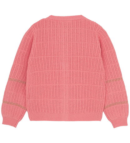 Minymo Cardigan - Knitted - Rib - Strawberry Ice