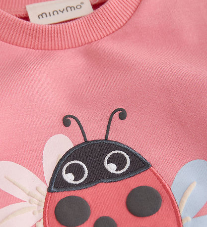 Minymo Sweatshirt - Viskos/Bomull - Strawberry Pink