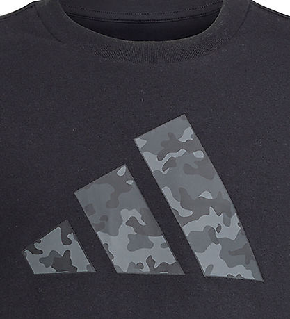 adidas Performance T-shirt - Camouflage - Black w. Logo
