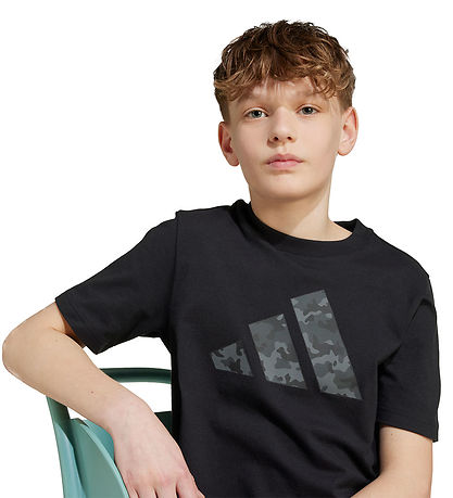 adidas Performance T-shirt - Camouflage - Black w. Logo