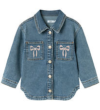 Name It Jeansjacka - NmfDevi - Medium+ Blue Denim/Bow