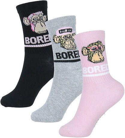 LMTD Socks - 3 Pack - NlfAbrissi - Black/Black