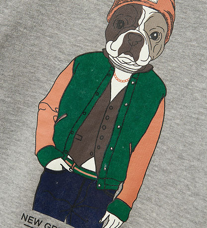 Name It Sweatshirt - NkmPsalko - Grey Melange w. Print