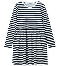 Name It Klänning - NkfVivia - Bright White m. Ränder