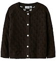 Name It Cardigan - Knitted - NmfFleslit - Seal Brown w. Pointell