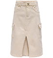 Kids Only Denim skirt - Kogemily Cargo - Ecru