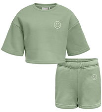 Kids Only Shortsset - Koglena - Hedge Green/Cloud Dansare