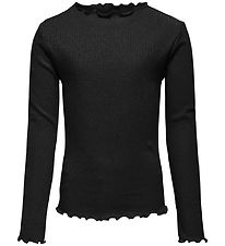 Kids Only Tröja - Rib - Kogidol - Black/Silver Glitter